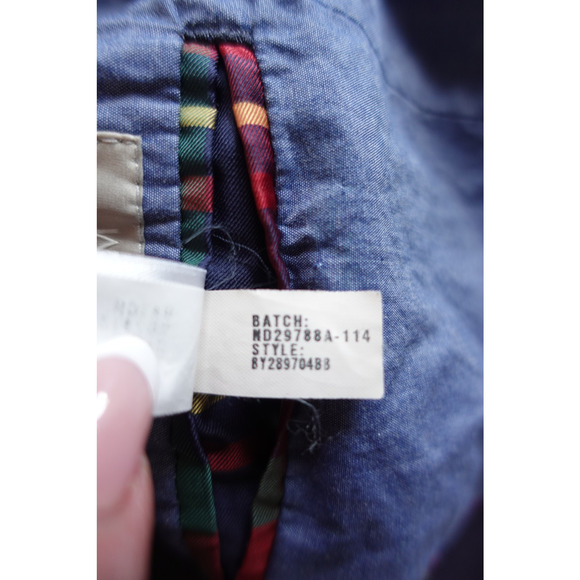 Nordstrom Blazer Boys 12 Navy Wool Plaid Lined Suit Jacket Coat Preppy Heritage - Picture 13 of 14